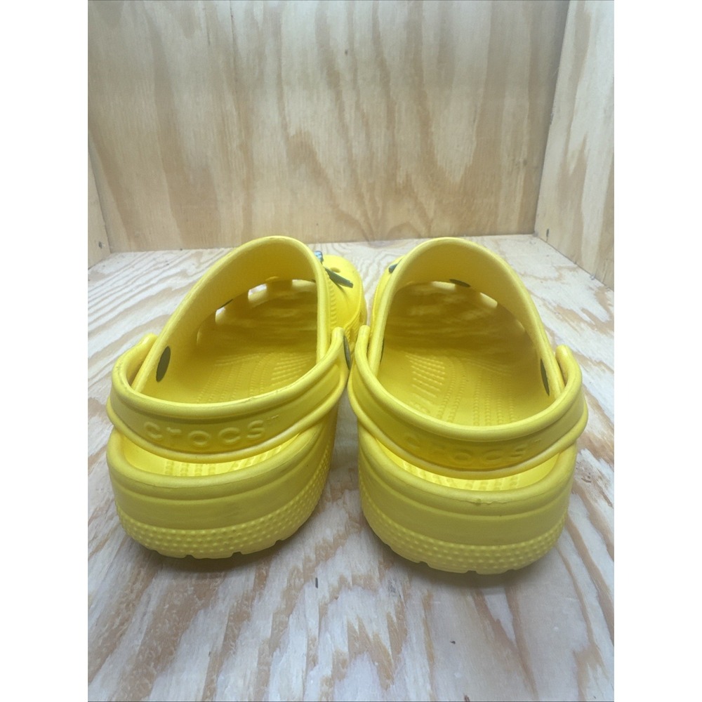 Crocs Yellow Clogs Women's 5 SpongeBob Jibbitz‎ Pins Slip-On Comfort Shoes - Picture 3 of 11